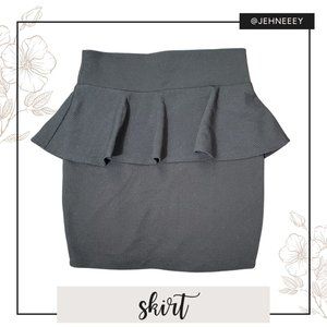 A'gaci Black Peplum Skirt
